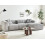 Beliani Corner Sofa DOLVA Corduroy Light Grey Left Hand 4