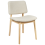 Beliani Set of 2 Dining Chairs BLANE Boucle Light Brown/ White 4
