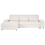 Beliani Corner Sofa Bed HRISEY with Storage Boucle White Right Hand 4