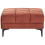 Beliani Ottoman ALNES Velvet Light Red 6