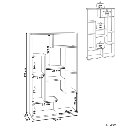 Beliani Shelving Unit ALMA 122 cm White 2