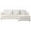 Beliani Corner Sofa 4 Seater OSLO Boucle White Left Hand 4