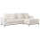 Beliani Corner Sofa 4 Seater OSLO Boucle White Left Hand 5