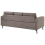Beliani Sofa 3 Seater LOUSTO Fabric Brown 5