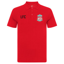 Liverpool FC Official Football Gift Mens Crest Polo Shirt Red Medium