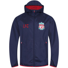 Liverpool FC Official Boys Shower Jacket Windbreaker Navy 2-3 Years