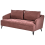 Beliani Sofa 3 Seater HOBRO Fabric Burgundy 6