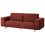 Beliani Sofa 3 Seater NIVALA Fabric Red 5