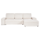 Beliani Corner Sofa Bed 3 Seater HRISEY with Storage Boucle White Left Hand 4