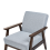 Beliani Armchair ASNES Fabric Grey 8