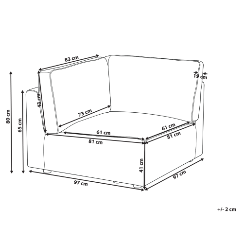 Beliani Corner Seat KIVVIK Boucle Off-White 2