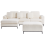 Beliani Corner Sofa OSLO with Ottoman Boucle White Right Hand 4
