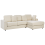 Beliani Corner Sofa KOHLO with Ottoman Fabric Light Beige Left Hand 6