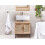 Beliani Vanity Unit ROSELL 60 cm Light Brown 2