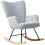 Beliani Rocking Chair ARSET Corduroy Light Blue 4