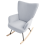 Beliani Rocking Chair ARSET Corduroy Light Blue 6