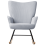 Beliani Rocking Chair ARSET Corduroy Light Blue 5