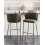 Beliani Set of 2 Bar Chairs MINA II Green 2