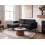 Beliani Corner Sofa BREDA Fabric Black Right Hand 2