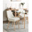 Beliani Set of 2 Dining Chairs MELFORT Fabric Off-White 2