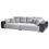 Beliani Sofa 4 Seater TORPO Fabric Grey 4