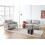 Beliani Living Room Set 5 Seater HOBRO Fabric Light Grey 2