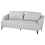 Beliani Sofa 3 Seater HOBRO Fabric Light Grey 4