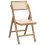 Beliani Set of 2 Dining Chairs Folding MODANE Bamboo Brown 4