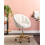 Beliani Desk Chair ANNABELLE Boucle White 4