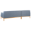 Beliani Corner Sofa 3 Seater SOSJO Fabric Blue Right Hand 5