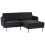 Beliani Corner Sofa 2 Seater BREDA Fabric Black Left Hand 5