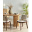Beliani Set of 2 Dining Chairs BLANE Boucle Dark Brown/Beige 7