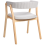 Beliani Set of 2 Dining Chairs MYLO Fabric Light Brown/ Grey 10