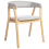 Beliani Set of 2 Dining Chairs MYLO Fabric Light Brown/ Grey 8