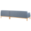 Beliani Corner Sofa 3 Seater SOSJO Fabric Blue Left Hand 5