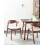 Beliani Set of 2 Dining Chairs LILLY Fabric Brown/ Beige 6
