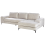 Beliani Corner Sofa KIRUNA Velvet Light Beige Left Hand 4