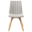 Beliani Set of 2 Dining Chairs CALGARY Fabric Light Grey 5