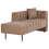 Beliani Right-Hand Chaise Longue LANNILS Fabric Light Brown 4