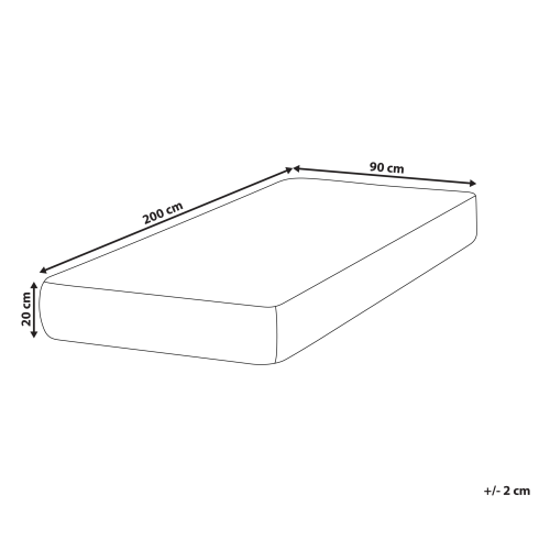 Beliani Foam Mattress PURE FOAM CORE H2/3 Medium 90 x 200 cm (EU Single) 2
