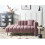 Beliani Right-Hand Chaise Longue LANNILS Fabric Pink 3