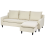 Beliani Corner Sofa 3 Seater ELVENES Fabric Beige Left Hand 6