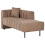 Beliani Left-Hand Chaise Longue LANNILS Fabric Light Brown 5