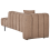 Beliani Left-Hand Chaise Longue LANNILS Fabric Light Brown 6