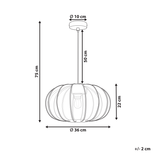 Beliani Pendant Lamp TOCUYO White 2