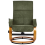 Beliani Massage Chair HERO with Footstool Fabric Green 6