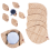 Beliani 12 Piece Placemats and Coasters Set PEPPERLEAF Jute Natural 7