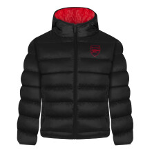 Arsenal Boys Quilted Jacket Hooded Coat Official Gift Black 2-3 Years