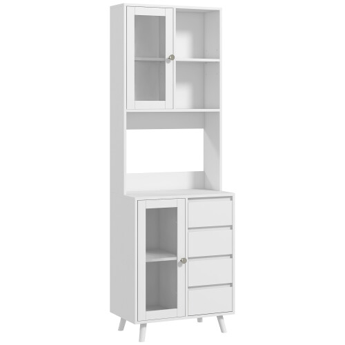 Homcom Alacena de Cocina Blanco 60 x 35 x 180 cm