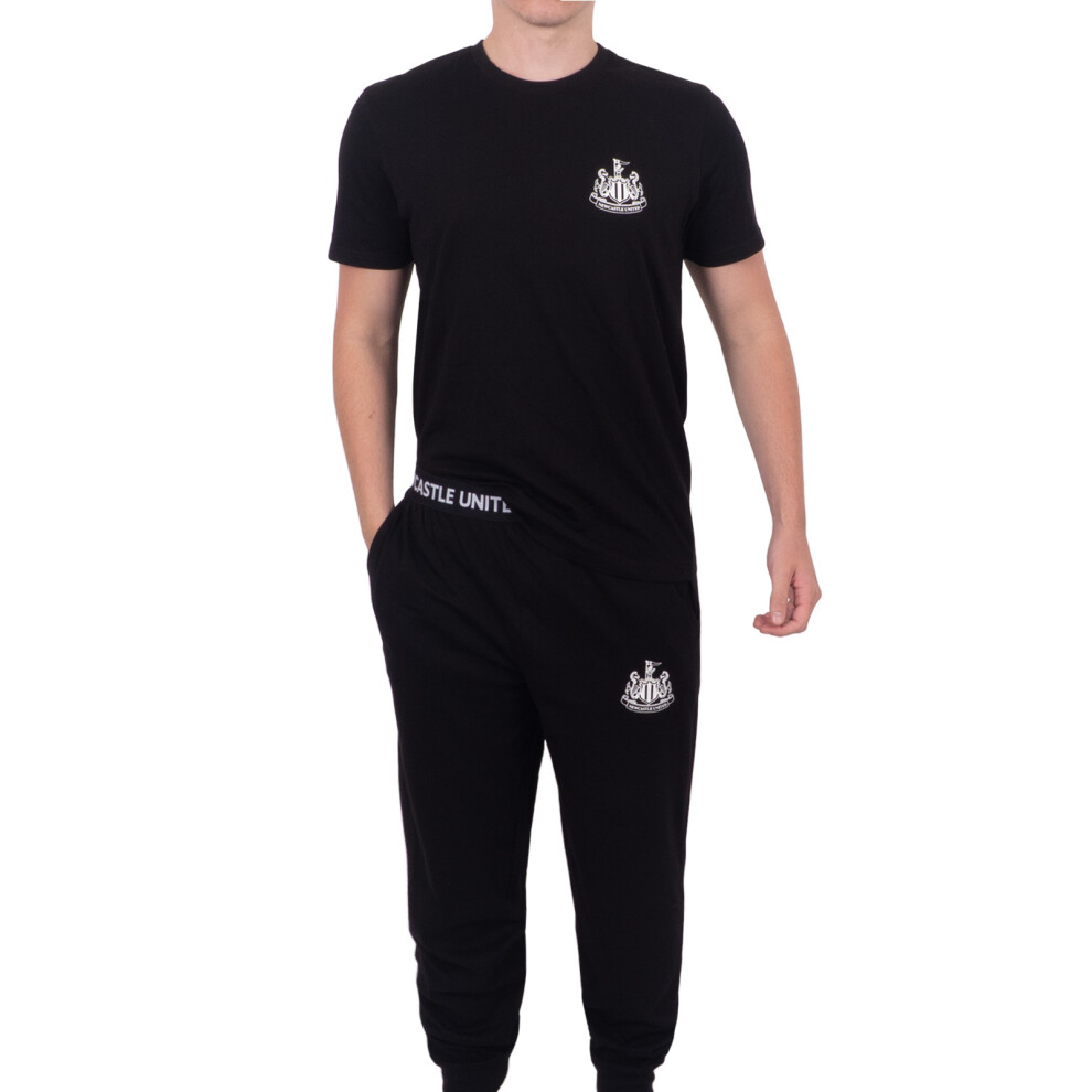 Newcastle United Mens Pyjamas Long Premium Set Official Football Gift - Image 2